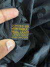 Vintage Black Leather Straight Fit Pants with Panelled Knees(W:30) (L:43)
