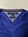 Tommy Hilfiger Cotton Silk V-Neck Sweater – Royal Blue (2XL/3XL)