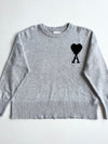 AMI Paris Ami de Coeur Grey Oversized Knit Sweater (L)