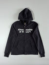 Abercrombie & Fitch Black Full-Zip Logo Hoodie (S)