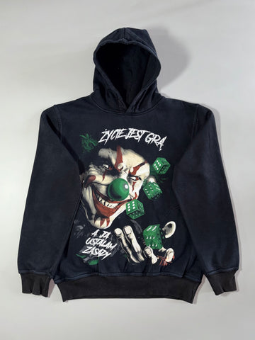 Life Is A Game" Joker Dice Graphic Hoodie (L)