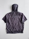 FUBU The Collection Grey Short Sleeve Hooded Windbreaker (XL)