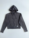 Adidas Black Cropped Zip-Up Hoodie – (S)