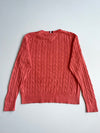 Tommy Hilfiger Coral Cable Knit Crewneck Sweater – (S)
