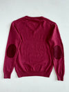 Lacoste Classic V-Neck Knit Sweater – Raspberry Red (S)