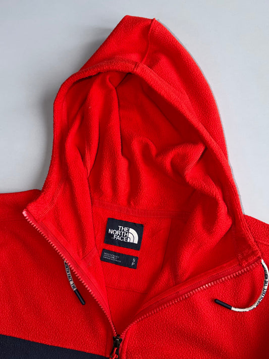 The North Face Fleece Hoodie | Red Navy Colorblock (S)