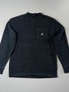 Jordan Brand Est. 1985 Waffle-Knit Mock Neck Long Sleeve Pocket Tee (L)