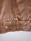 Canda Collection Black Leather Bomber Jacket (XL)