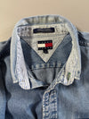 Vintage 90s Tommy Jeans Acid Wash Denim Button-Down Shirt (2XL/3XL)