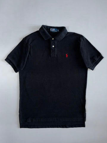 Polo Ralph Lauren Classic Pique Polo Shirt Black with Red Pony (L)