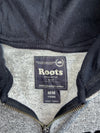 Roots Canada 1973 Grey Heather Quarter-Zip Pullover Hoodie (M)