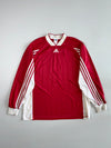 Vintage Adidas 3-Stripes Long Sleeve Football Jersey – Red & White (2XL)