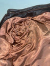 Vintage Dark Brown Leather Zip-(S)