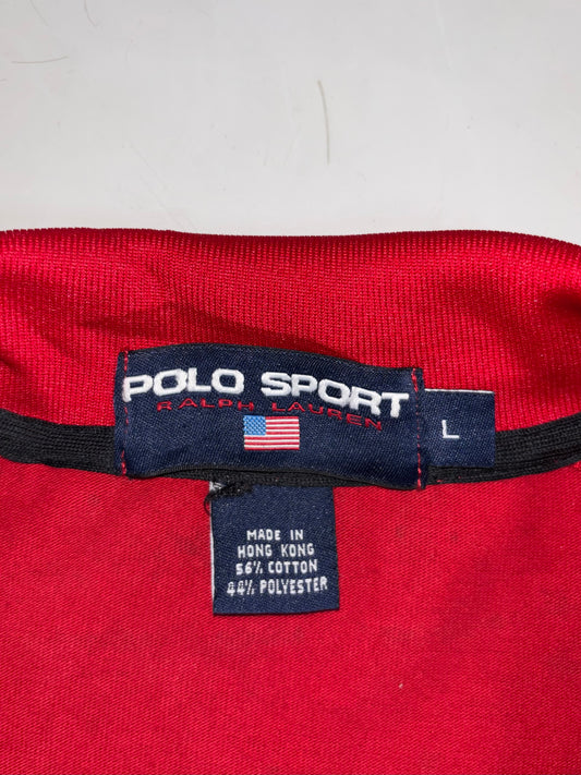 Polo Sport Ralph Lauren | Vintage RL-67 Red Black Track Jacket (XL)