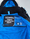 Superdry Original Windcheater Black Blue Fleece Lined Jacket (S)