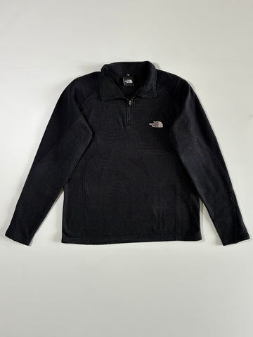 The North Face Black Textured Quarter-Zip Performance Fleece Pullover – (S)