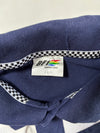 Vintage BF1 Racing Team Navy Blue Striped Polo Shirt (L)