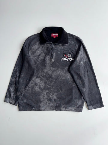 JNCO Jeans Snake Logo Tie-Dye Fleece Half-Zip  (XL)
