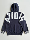 Adidas Originals Navy Sherpa-Lined Hood Trefoil Sleeve Hoodie (S)