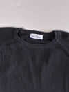 Stone Island Black Ribbed Knit Crewneck Sweater with Sleeve Badge (2XL)
