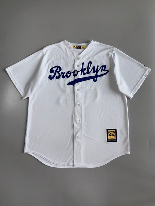 Brooklyn Dodgers x Majestic | Cooperstown Collection Jackie Robinson #42 Baseball Jersey (XL)
