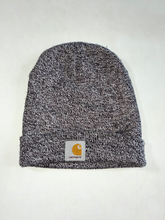 Carhartt WIP Scott Watch Cap Beanie – Black & White Marl  (H-12.5/W-9.5)