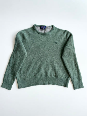 Polo Ralph Lauren Sage Green Italian Yarn Crewneck Sweater (XS)