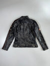 Vintage American Classic Distressed Leather Moto Racing Jacket (S)