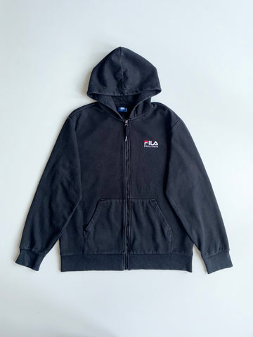 Fila – Fila Biella Italia Zip-Up Hoodie – Black (XL)