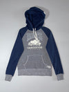 Roots Vancouver Canada Beaver Logo Colorblock Hoodie – Navy/Grey (S)
