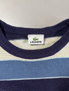 Lacoste Navy Blue Cream Striped Knit Sweater (2XL/3XL)