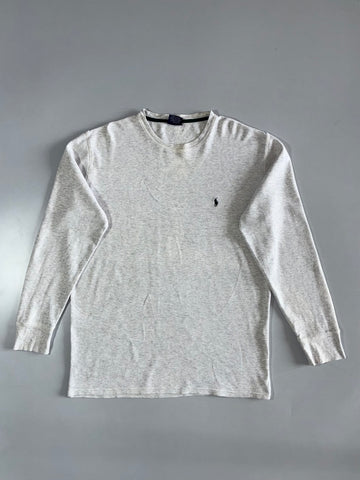Polo Ralph Lauren | Thermal Waffle Knit Full Sleeve | Oatmeal Grey | (XL)