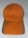 Vintage Orange Grey Knit Panel Baseball Cap (Adjustable)