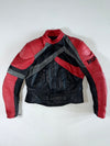MQP Red & Black Armoured Leather Racing Jacket (S)