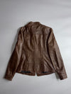 Leesmore Collection | Brown Distressed Leather Jacket (S)