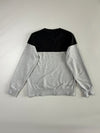 Adidas Linear Colourblock Crewneck Sweatshirt  Heather Grey & Black  (S)