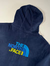 Vintage The North Face Navy Blue Fleece Zip-Up Hoodie (2XL)