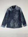 Dsquared2 Distressed Paint Splatter Denim Shirt – Made in Italy (50)(S)