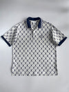MLB | Boston Red Sox Monogram Jacquard Embroidered Patern Polo (2XL)