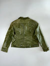 Mossimo Olive Green Premium Original Leather Jacket (L)
