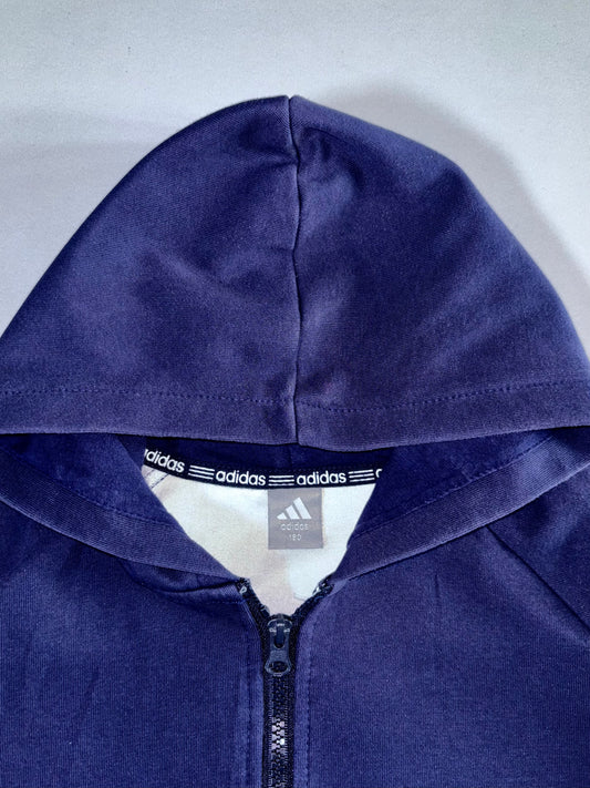 Adidas 3-Stripe Zip Hoodie Navy (M)