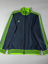 Adidas | Navy 3-Stripe Neon Green Track Jacket (XL)