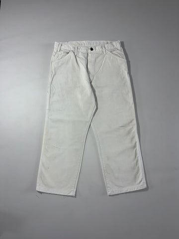 Dickies Vintage White Workwear Carpenter Pants (W:34) (L:37)