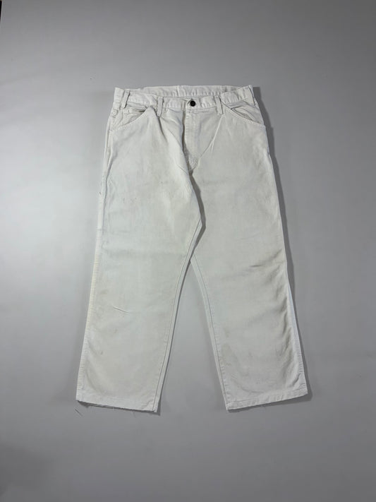Dickies Vintage White Workwear Carpenter Pants (W:34) (L:37)