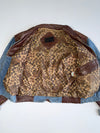 ZRare Italian Pure Leather x Denim Hybrid Jacket – Vintage 90s Statement (XL)