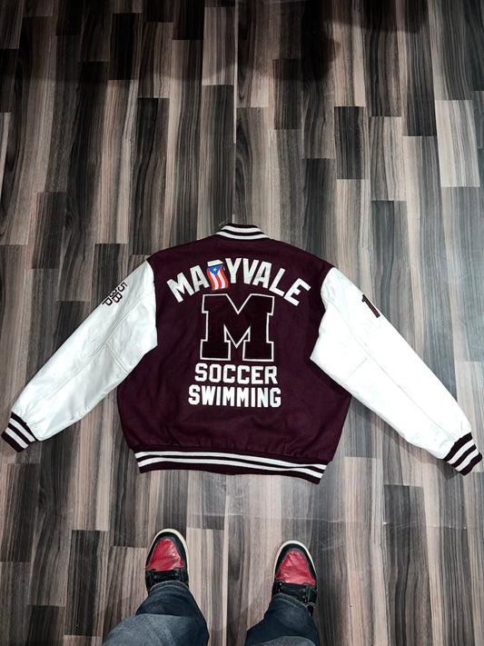 ZUltra Premium Leather Sleeve Varsity Jacket (L/XL)