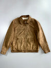 Marks & Spencer Blue Harbour Tan Suede Bomber Jacket (XL)