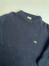 Lacoste Navy Blue Cotton Knit Crewneck Sweater(XL)