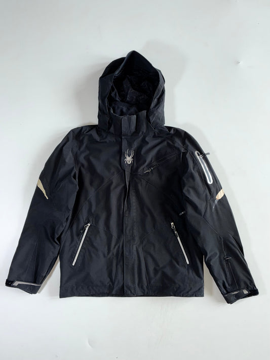 Spyder Black Thinsulate Hooded Ski Jacket (M)
