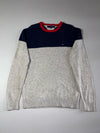 Tommy Hilfiger Colour Block Knit Sweater – Navy/Grey – (M)